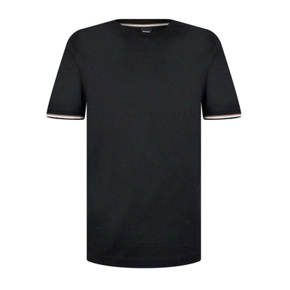 Black - Front - Boss Mens Hbb Thompson 04 Premium Cotton Regular T-Shirt