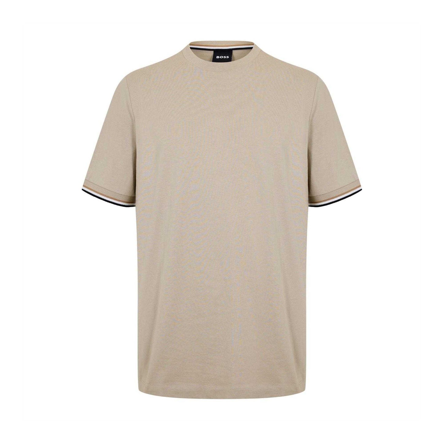 Beige - Front - Boss Mens Hbb Thompson 04 Premium Cotton Regular T-Shirt