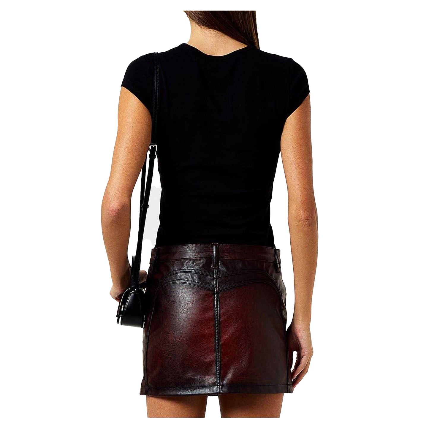 Black - Back - Diesel Womens-Ladies Angie Oval T-Shirt