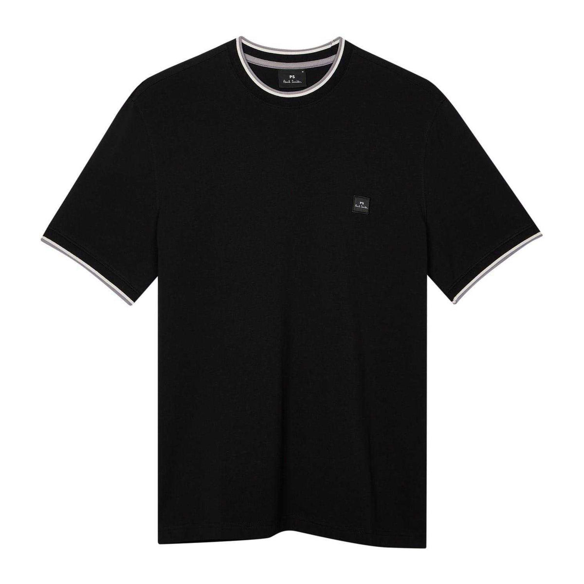 Black - Front - Paul Smith Mens Patch Logo T-Shirt