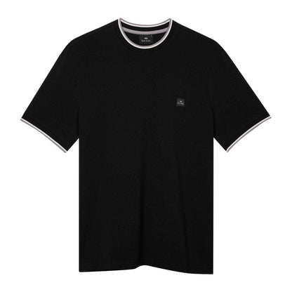 Black - Front - Paul Smith Mens Patch Logo T-Shirt