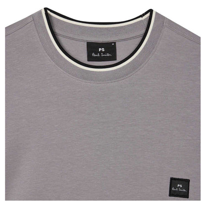 Grey - Side - Paul Smith Mens Patch Logo T-Shirt