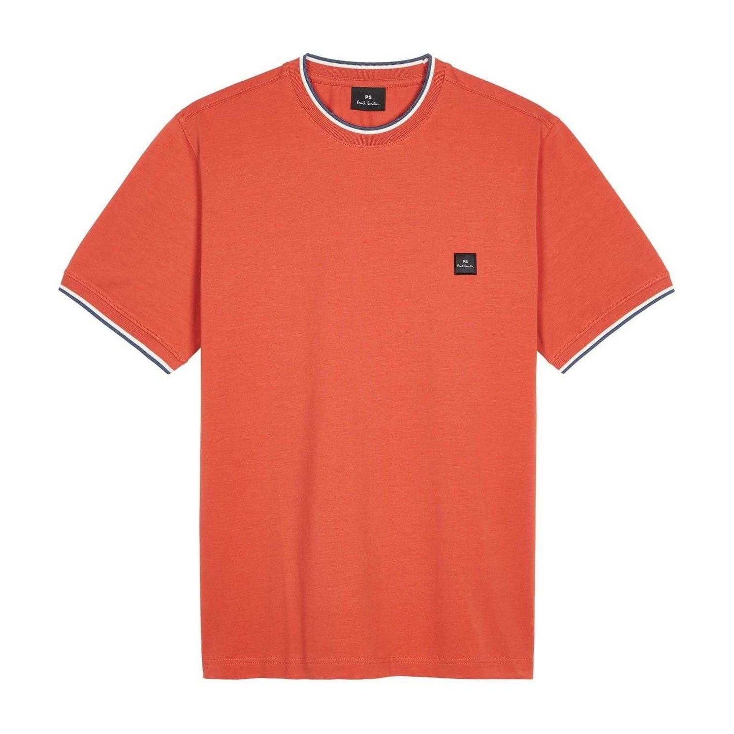 Orange - Front - Paul Smith Mens Patch Logo T-Shirt