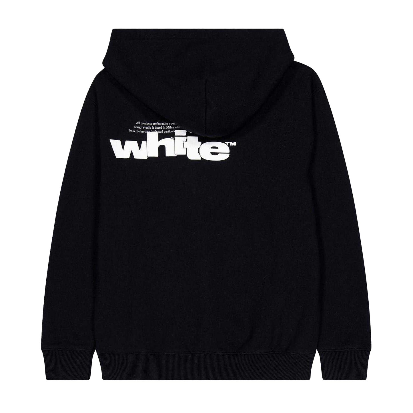 Black - Back - Off White Childrens-Kids Logo Back Print Hoodie