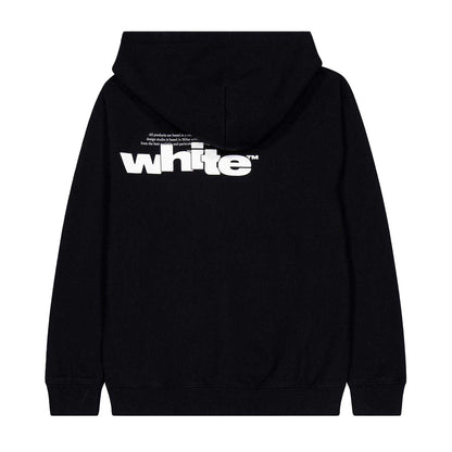 Black - Back - Off White Childrens-Kids Logo Back Print Hoodie