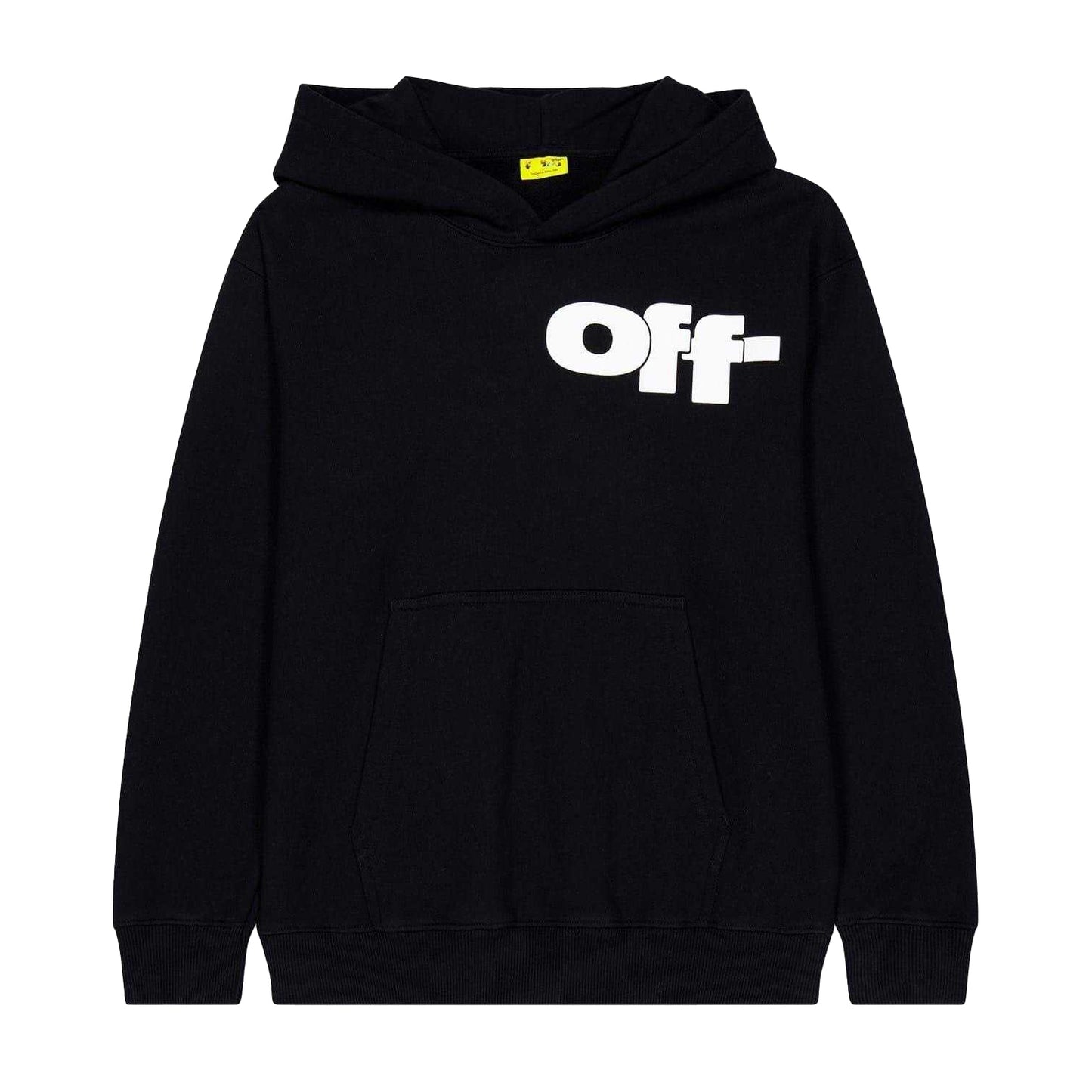 Black - Front - Off White Childrens-Kids Logo Back Print Hoodie