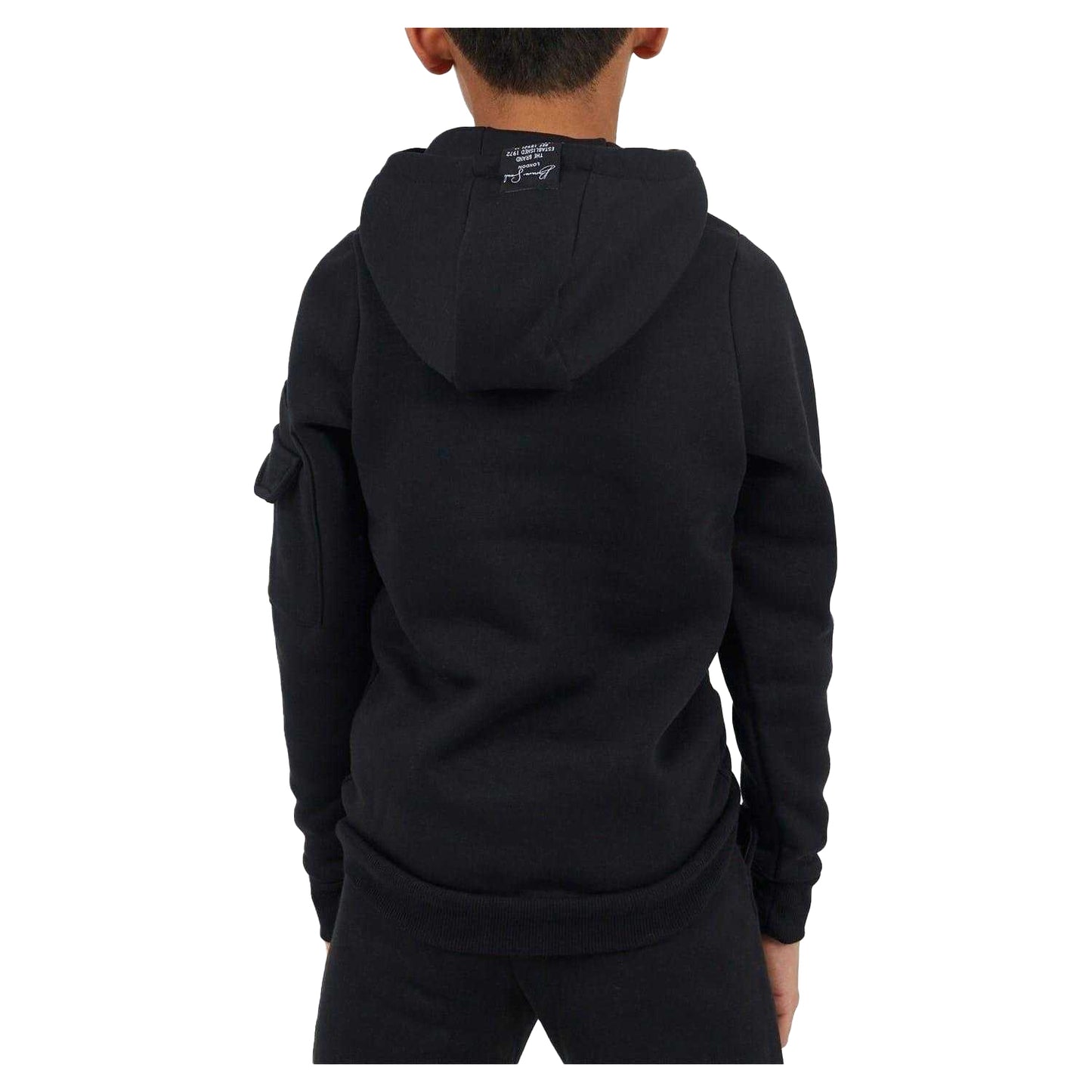 Black-White - Back - Brave Soul Boys Drawstring Hoodie