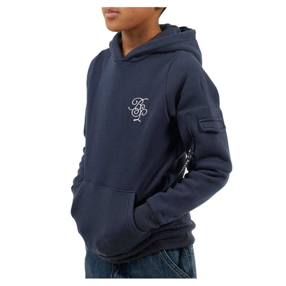 Blue-White - Front - Brave Soul Boys Drawstring Hoodie