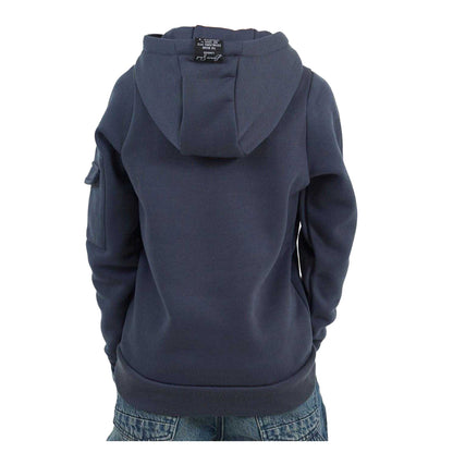 Blue-White - Back - Brave Soul Boys Drawstring Hoodie