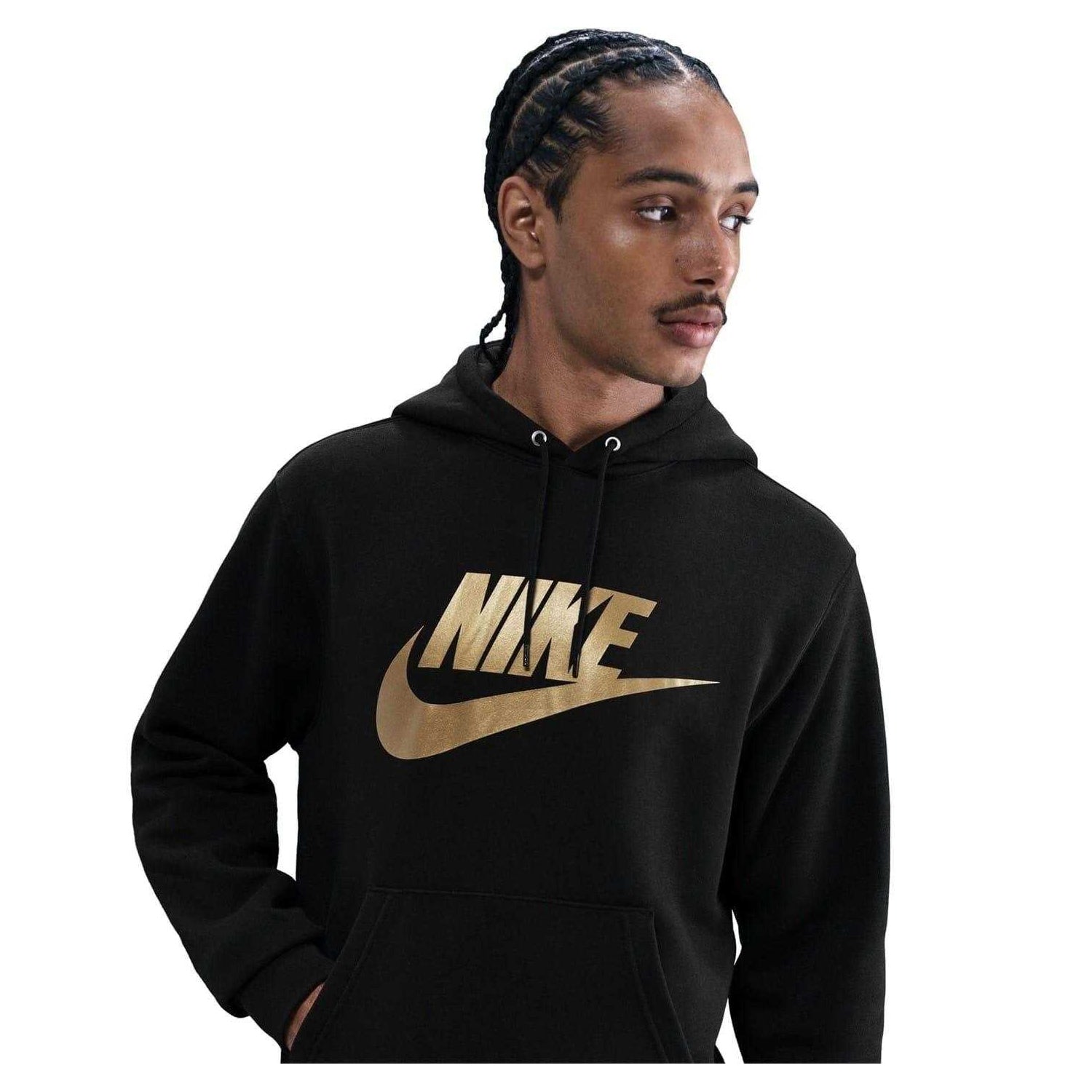 Black-Gold - Side - Nike Mens Bold Hoodie