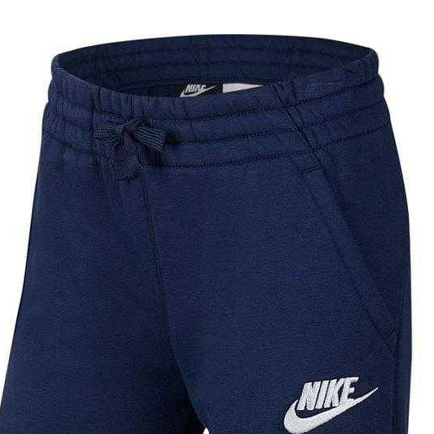Navy - Side - Nike Childrens-Kids Fleece Jogging Bottoms