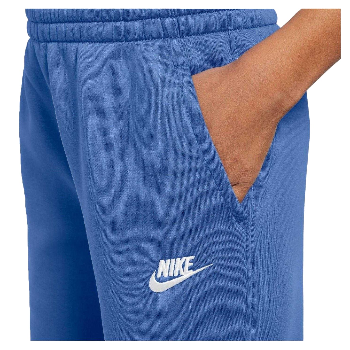 Blue - Side - Nike Childrens-Kids Fleece Jogging Bottoms