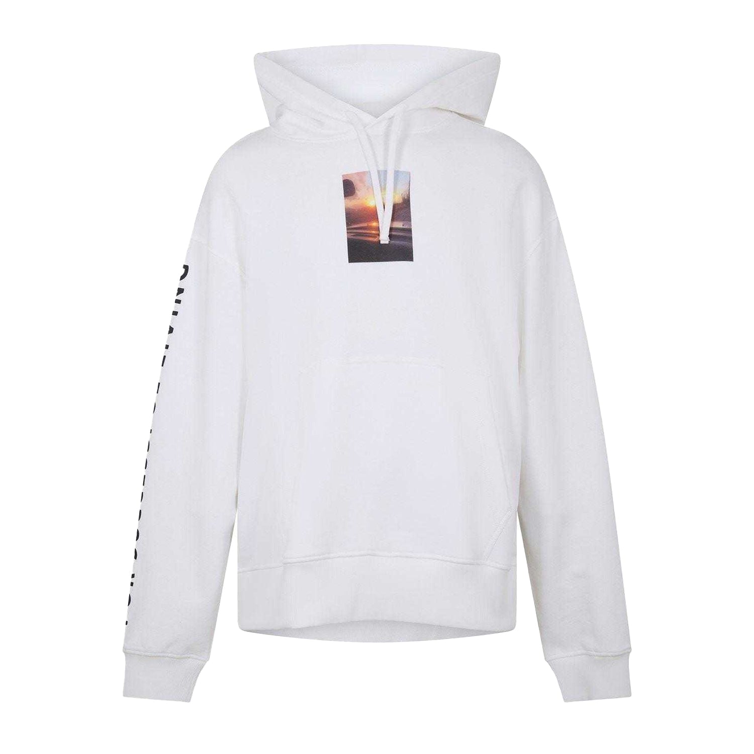 White - Front - Diesel Unisex Adult Photo Print Hoodie