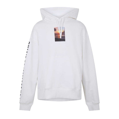 White - Front - Diesel Unisex Adult Photo Print Hoodie