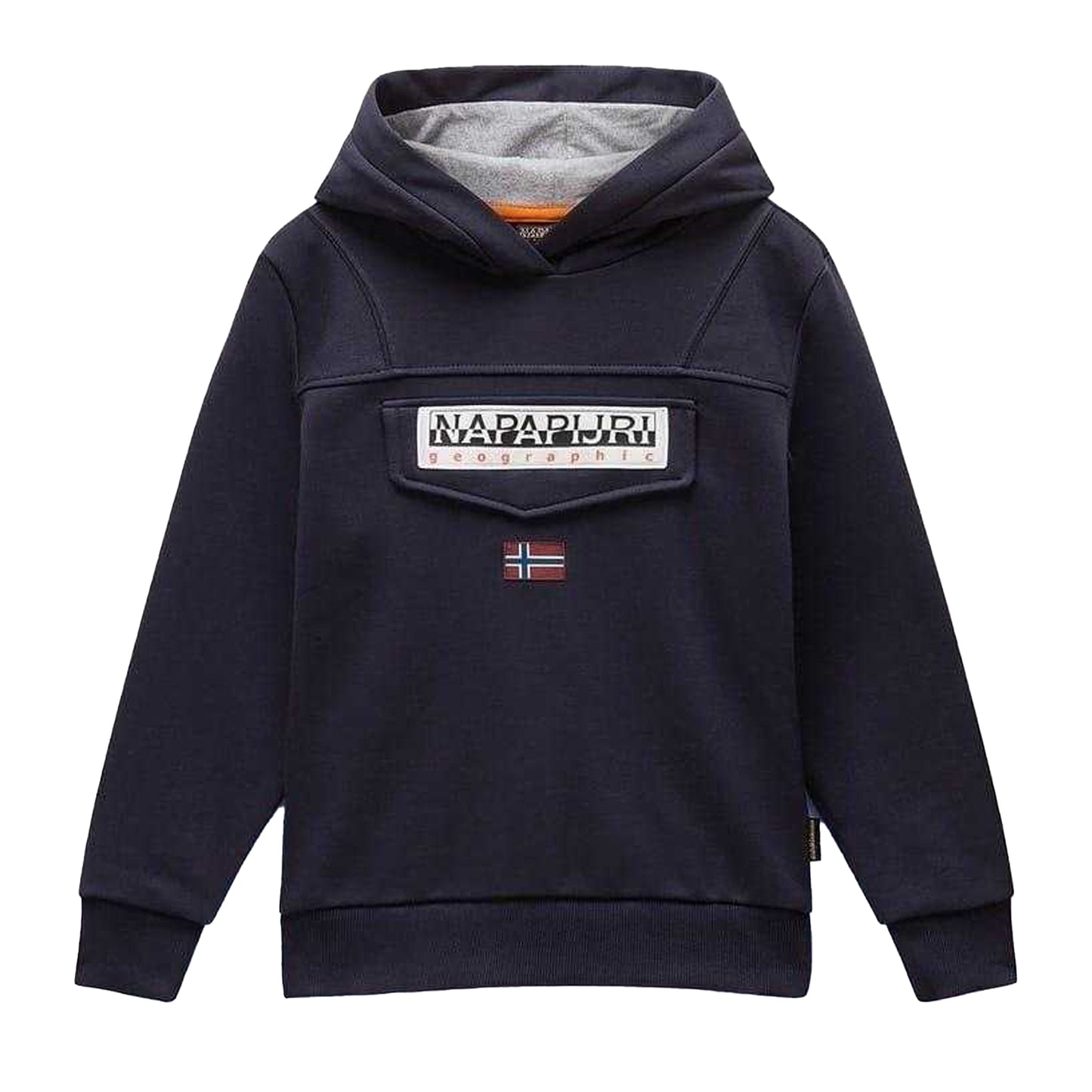 Marine Blue - Front - Napapijri Childrens-Kids Burgee Hoodie