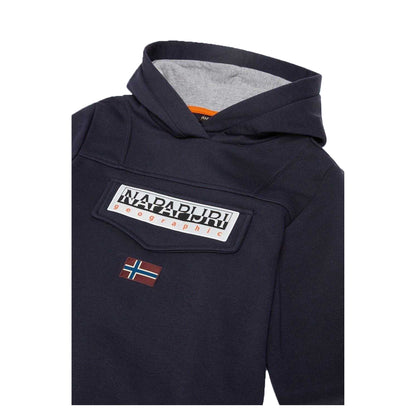 Marine Blue - Side - Napapijri Childrens-Kids Burgee Hoodie