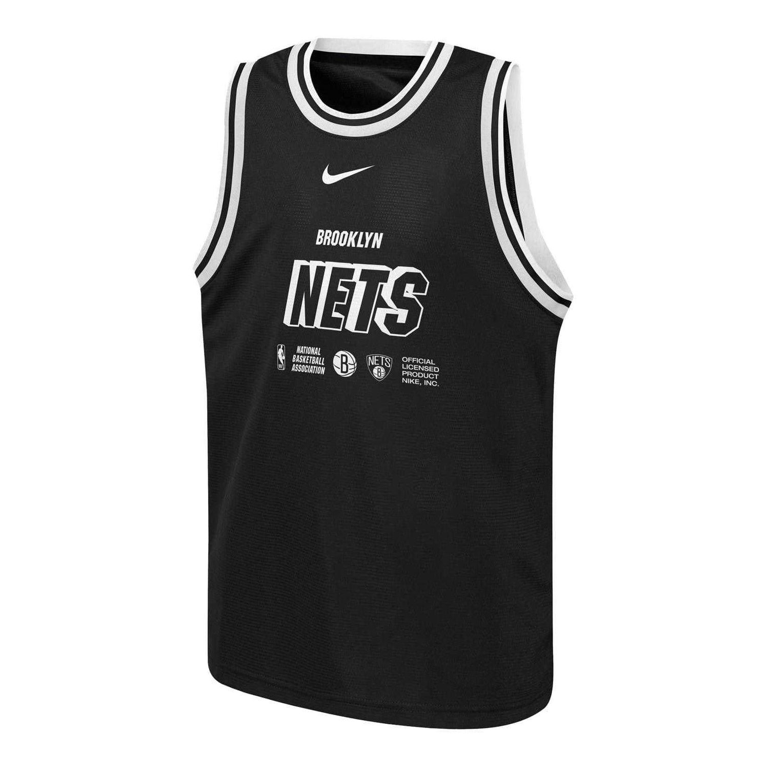 Black - Front - Brooklyn Nets Boys NBA DNA Nike Tank Top