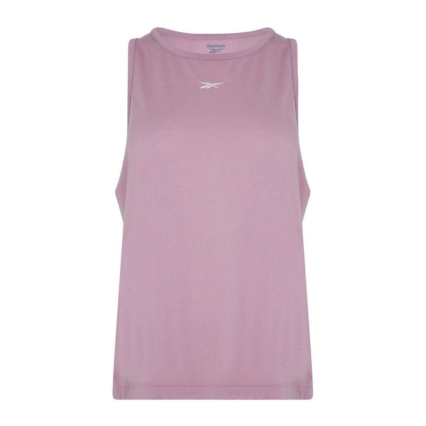 Pink - Front - Reebok Womens-Ladies Smooth Crew Neck Sleeveless Maternity Tank Top