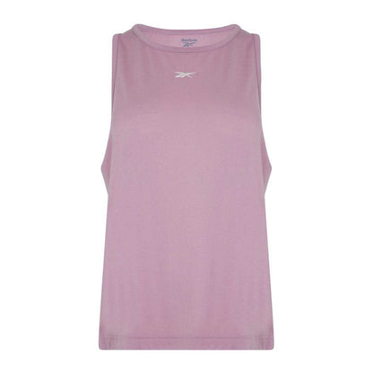 Pink - Front - Reebok Womens-Ladies Smooth Crew Neck Sleeveless Maternity Tank Top