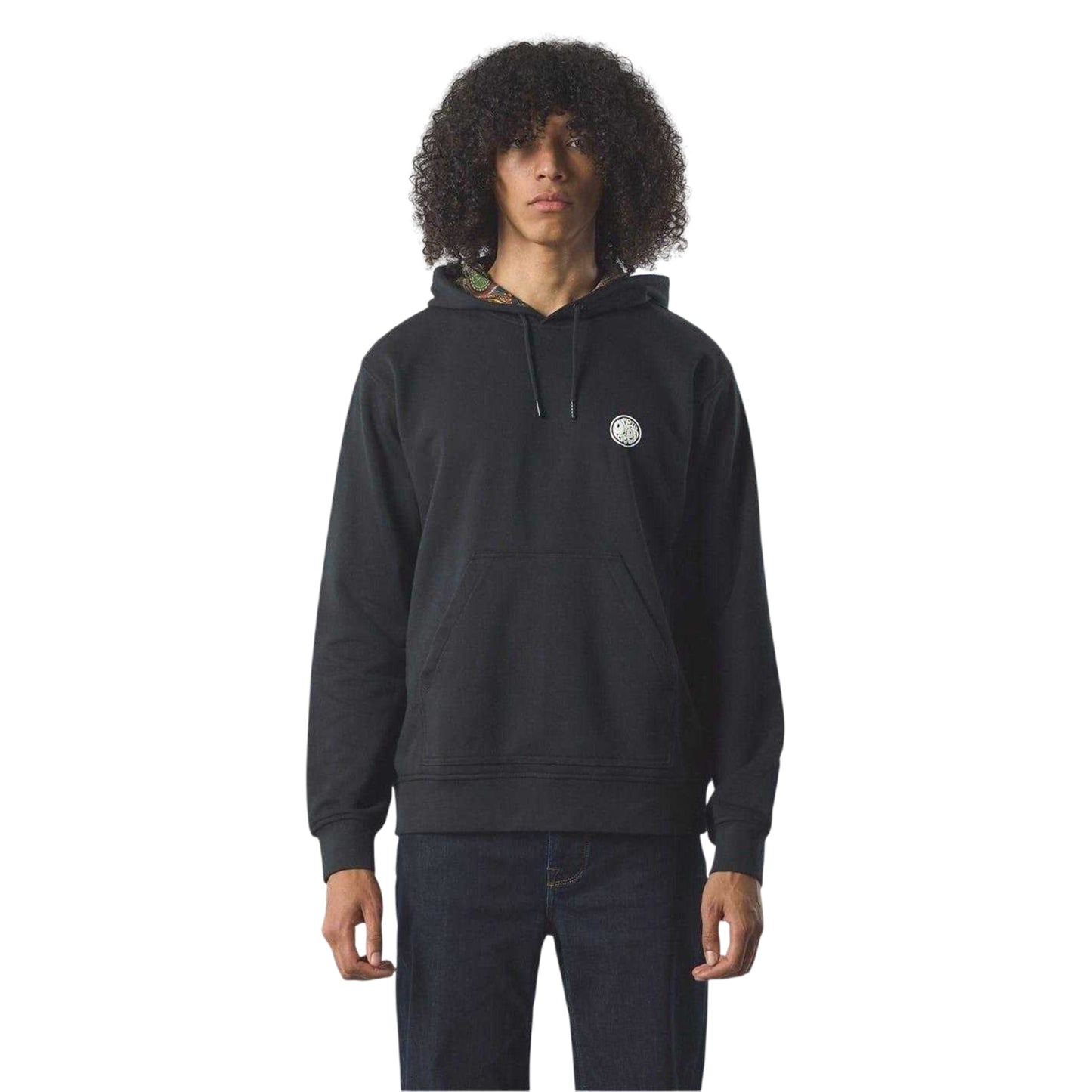 Black - Side - Pretty Green Mens Lounge Hoodie