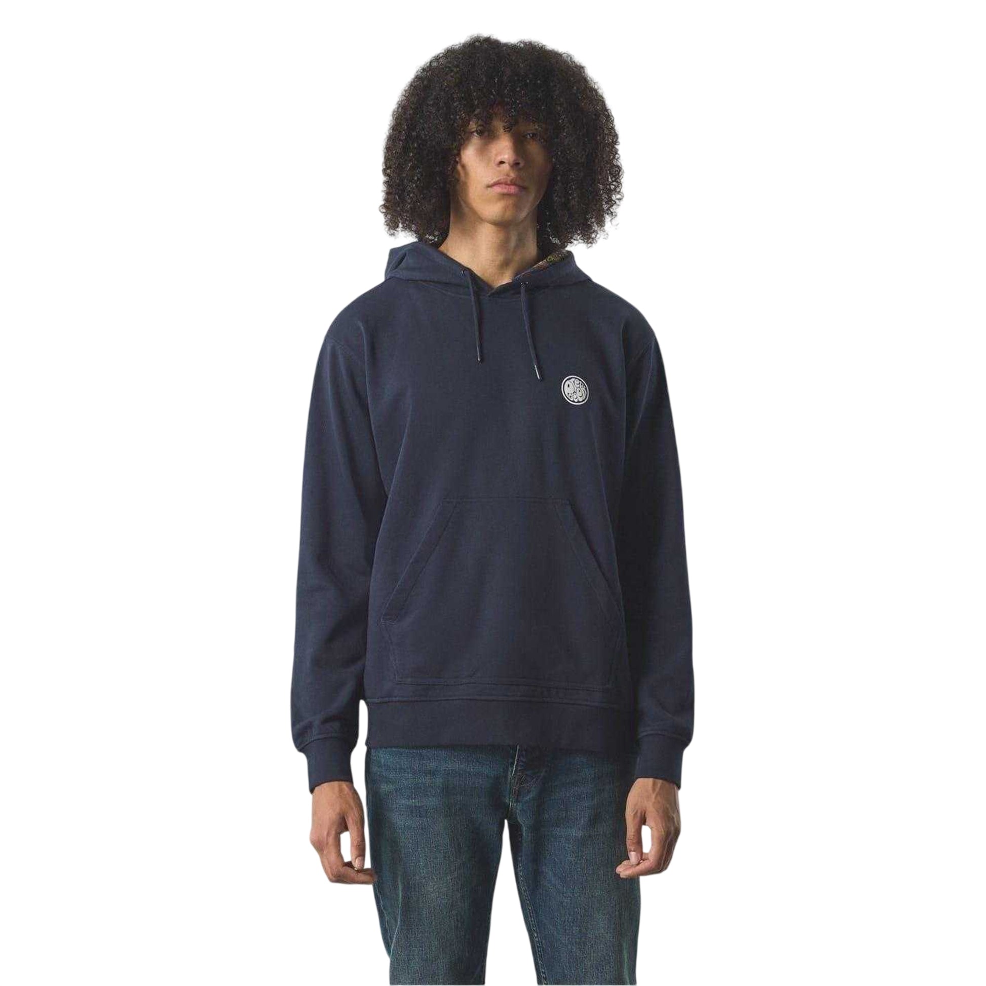 Navy - Side - Pretty Green Mens Lounge Hoodie
