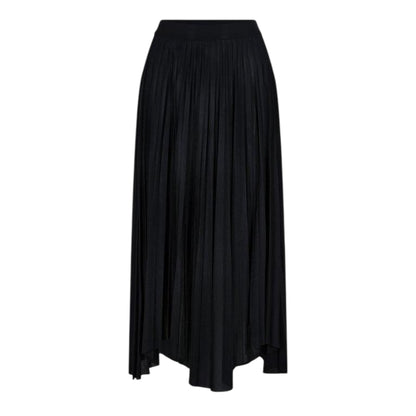 Black - Front - Boss Womens-Ladies Exala Asymmetric Regular Maxi Skirt