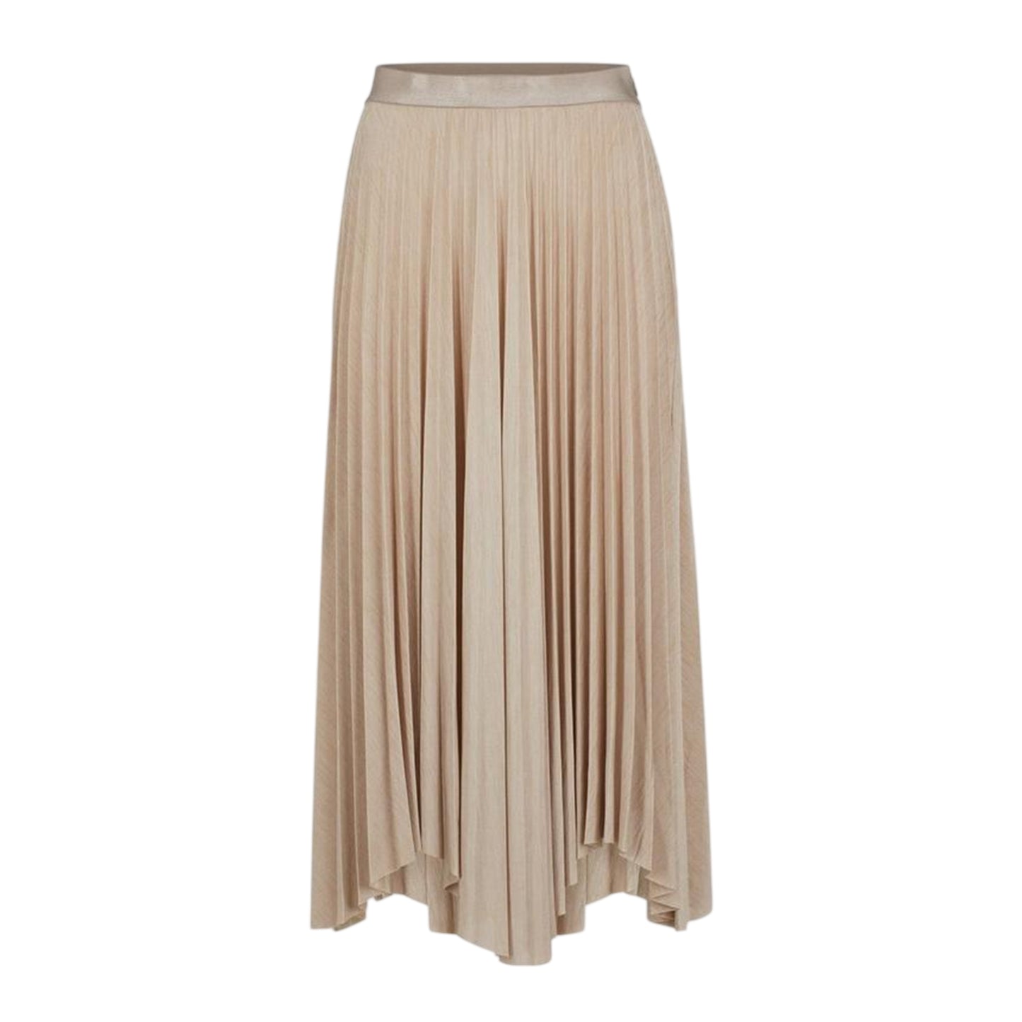 Beige - Front - Boss Womens-Ladies Exala Asymmetric Regular Maxi Skirt