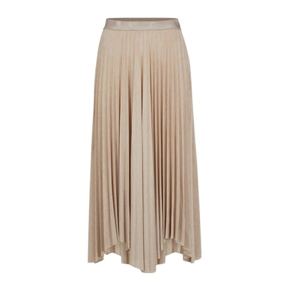 Beige - Front - Boss Womens-Ladies Exala Asymmetric Regular Maxi Skirt