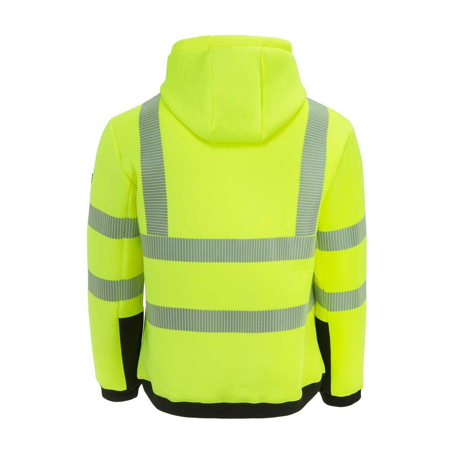 Yellow - Back - Dunlop Unisex Adult High-Vis Drawstring Hoodie