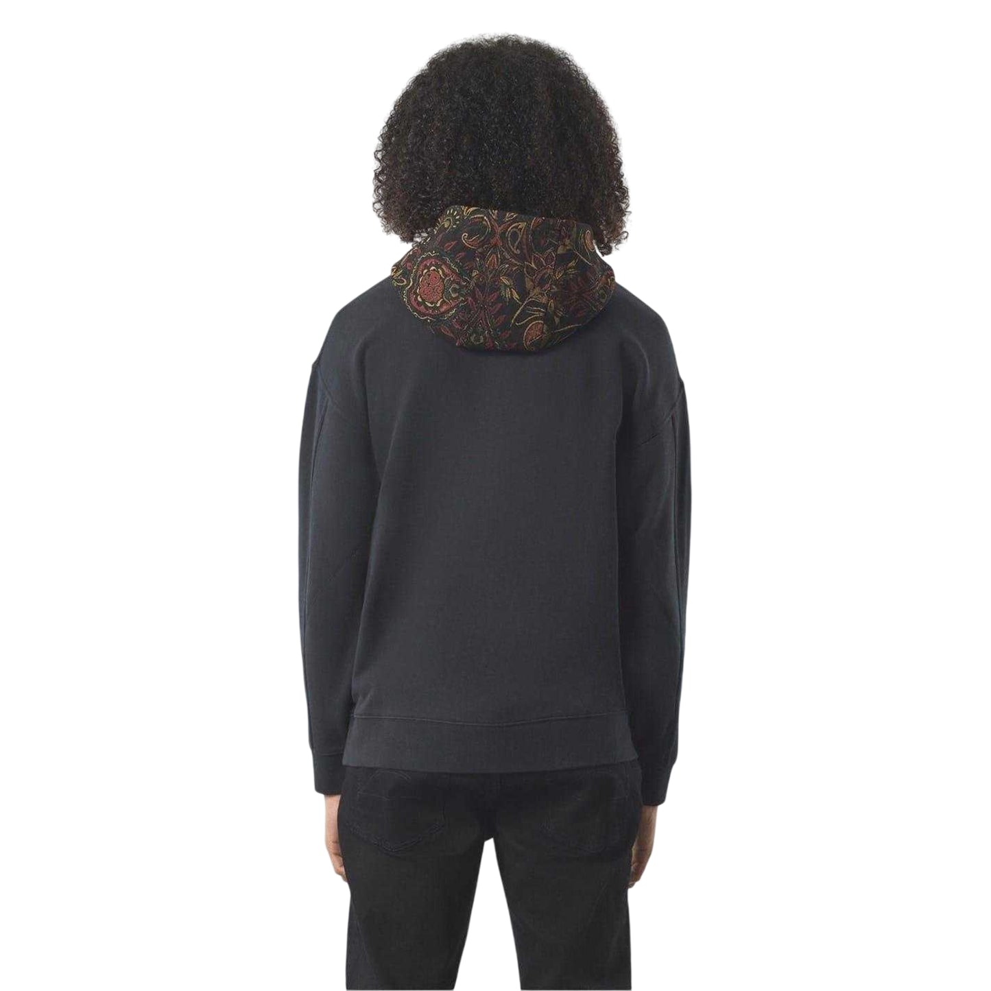 Black - Back - Pretty Green Mens Parthian Cotton Blend Drawstring Hoodie