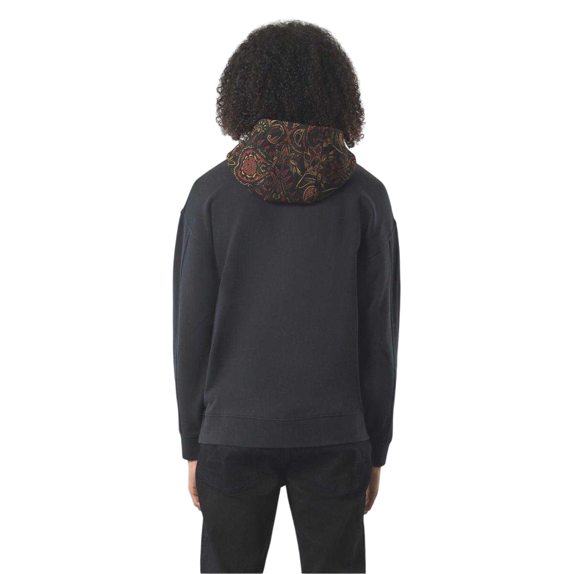 Black - Back - Pretty Green Mens Parthian Cotton Blend Drawstring Hoodie