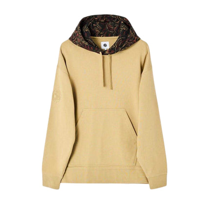 Taupe - Front - Pretty Green Mens Parthian Cotton Blend Drawstring Hoodie