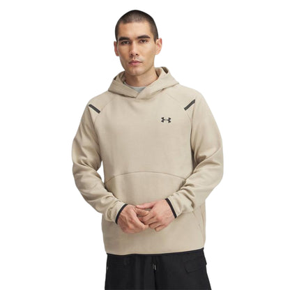 Brown - Front - Under Armour Mens Essential Fleece Raglan Hoodie