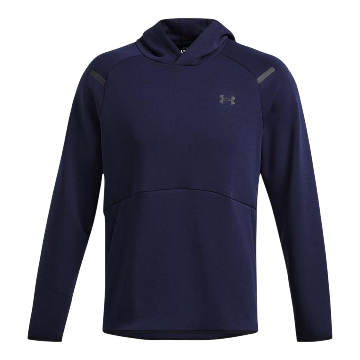 Navy Blue - Front - Under Armour Mens Essential Fleece Raglan Hoodie