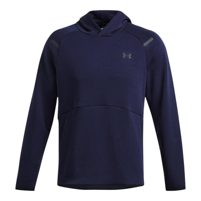 Navy Blue - Front - Under Armour Mens Essential Fleece Raglan Hoodie
