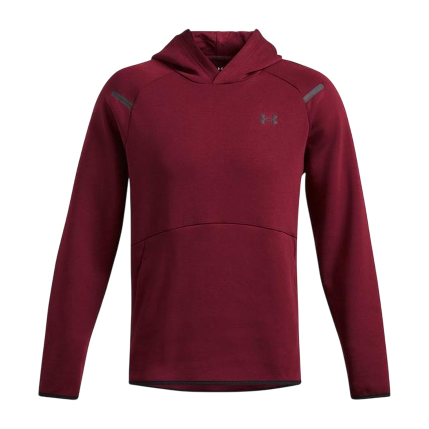Red - Front - Under Armour Mens Essential Fleece Raglan Hoodie