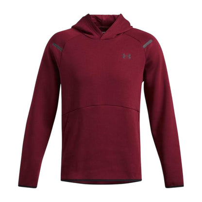 Red - Front - Under Armour Mens Essential Fleece Raglan Hoodie