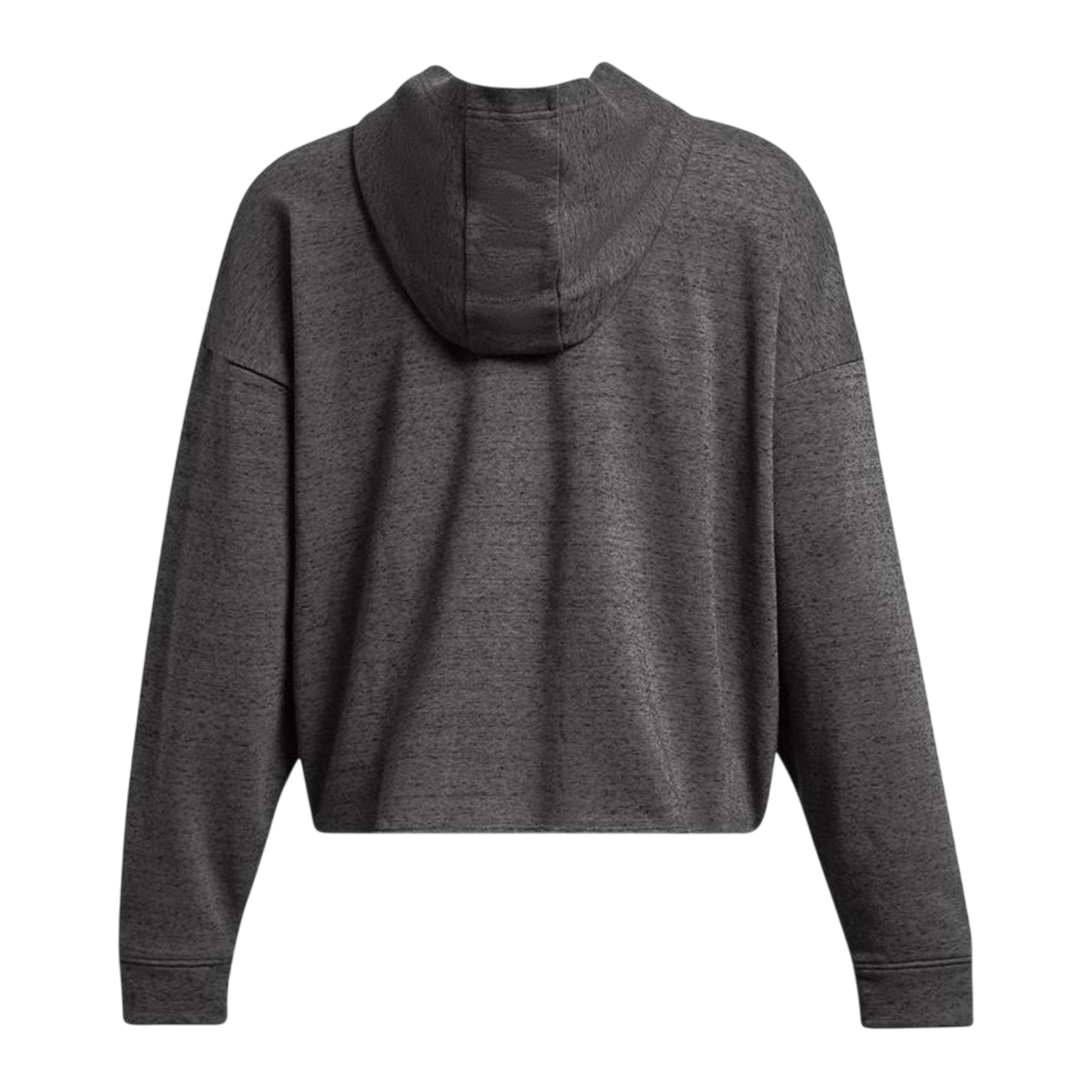 Charcoal - Back - Under Armour Womens-Ladies Rival Terrycloth Oversized Hoodie