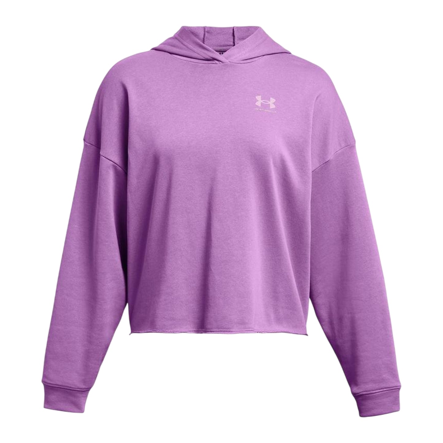 Purple - Front - Under Armour Womens-Ladies Rival Terrycloth Oversized Hoodie