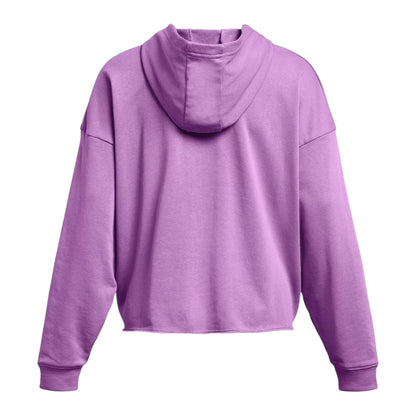 Purple - Back - Under Armour Womens-Ladies Rival Terrycloth Oversized Hoodie