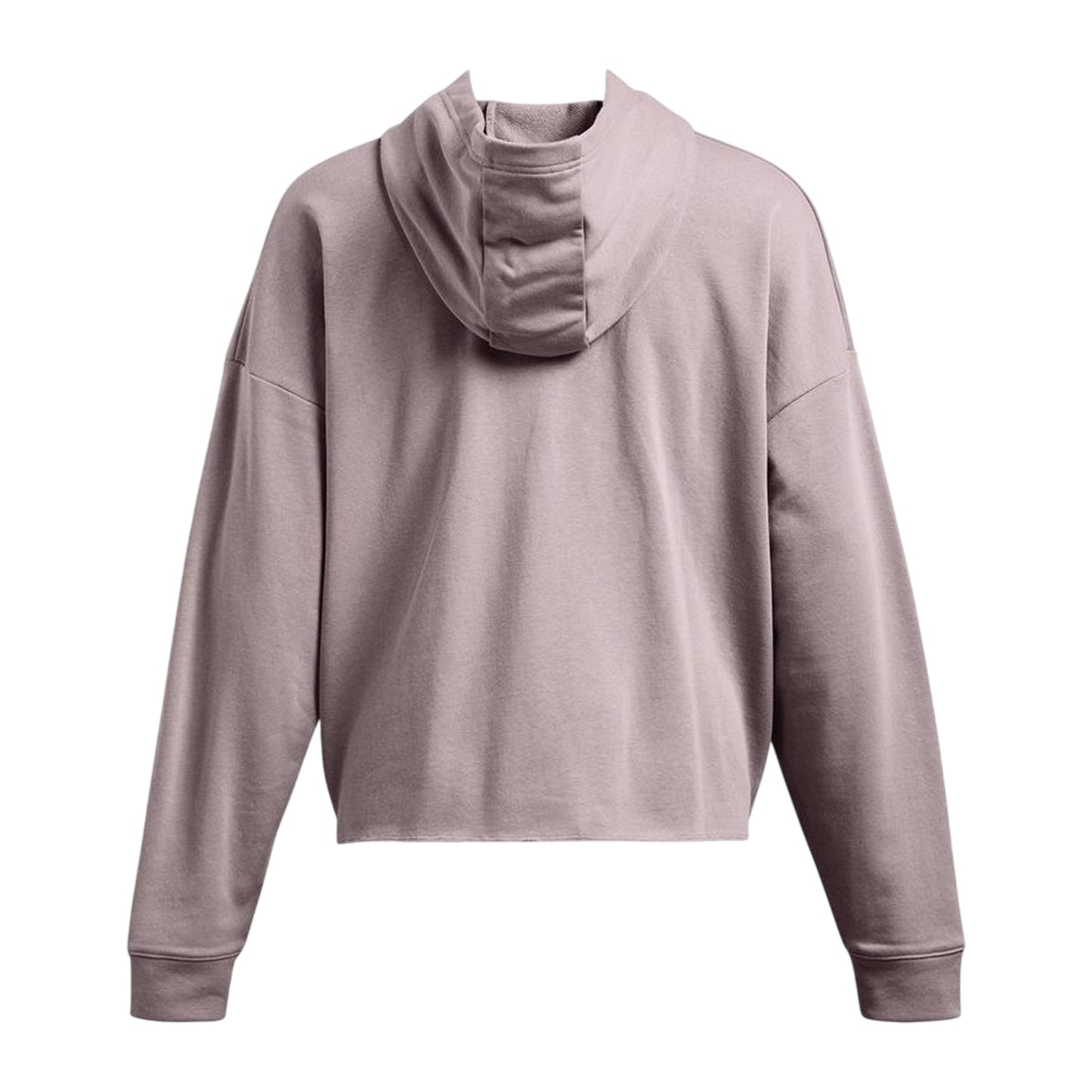 Grey - Back - Under Armour Womens-Ladies Rival Terrycloth Oversized Hoodie