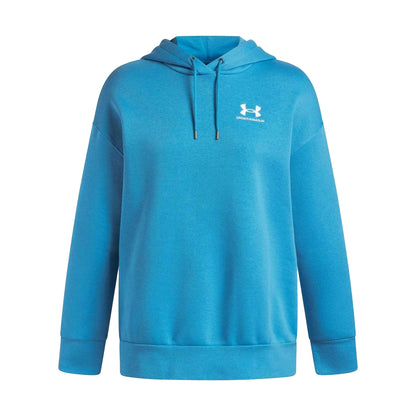 Blue - Front - Under Armour Womens-Ladies Icon Fleece Oversized Hoodie