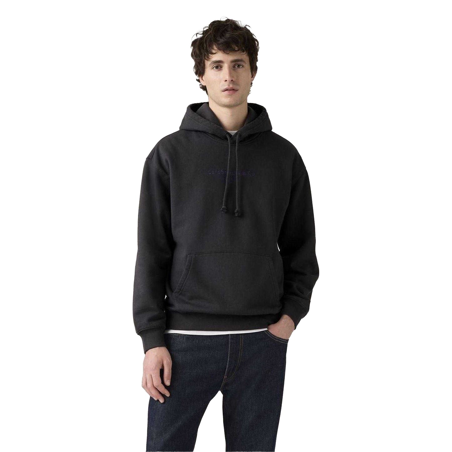 Grey - Lifestyle - Levis Mens Relaxed Fit Hoodie