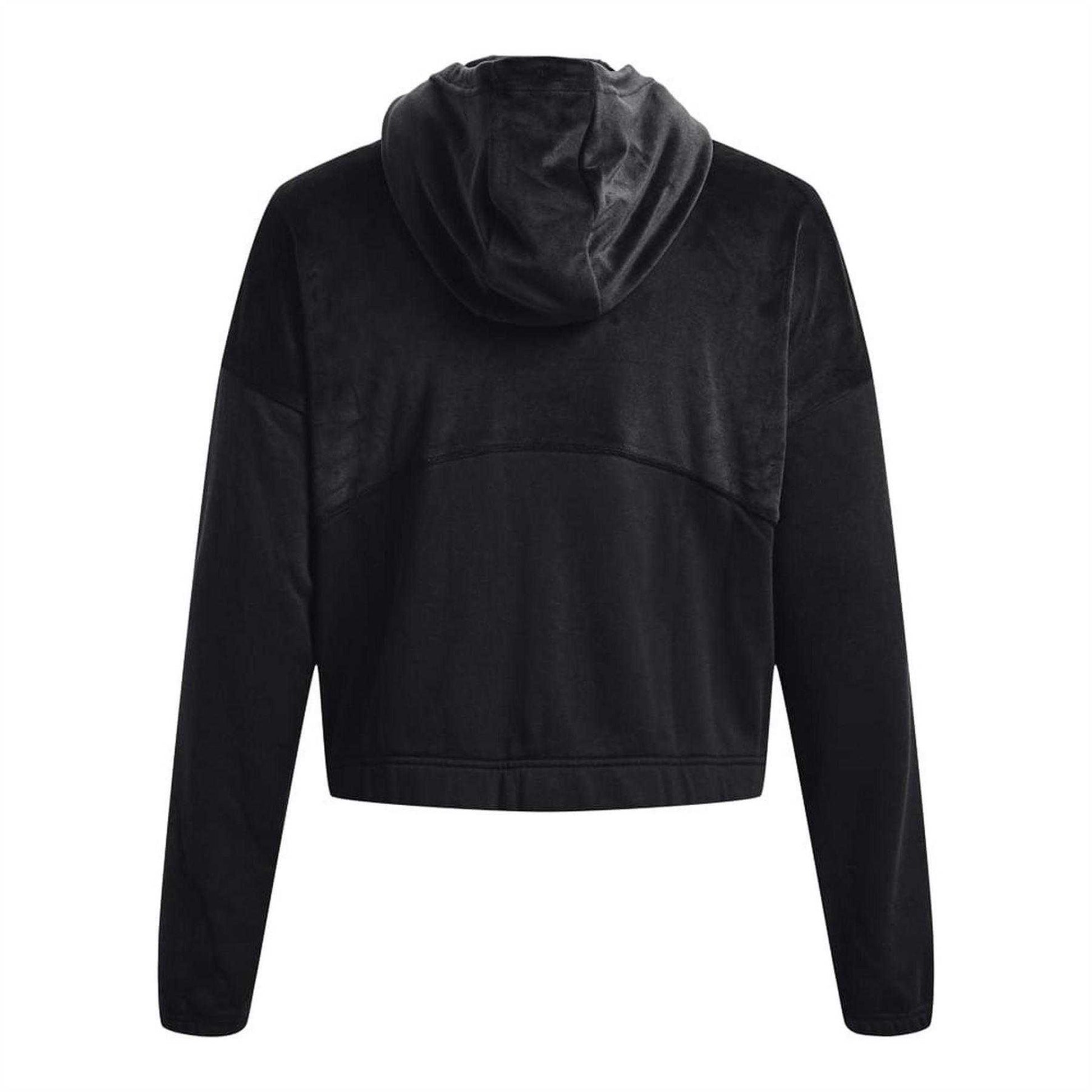 Black - Back - Under Armour Womens-Ladies Journey Pullover Hoodie