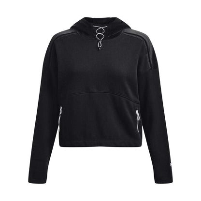 Black - Front - Under Armour Womens-Ladies Journey Pullover Hoodie
