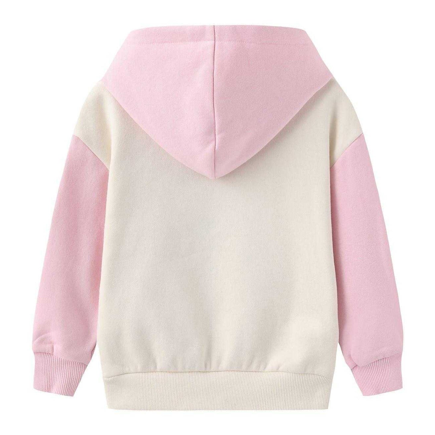 Pink - Back - Mickey Mouse Baby Minnie Mouse Cotton Hoodie