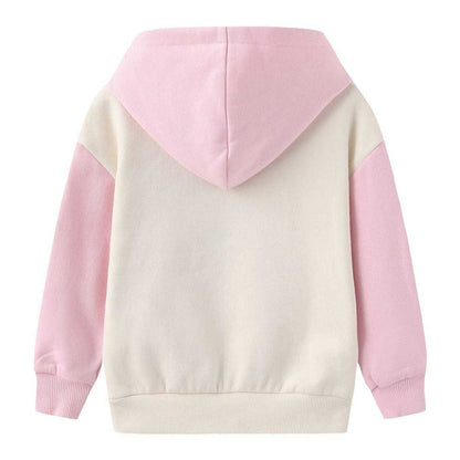 Pink - Back - Mickey Mouse Baby Minnie Mouse Cotton Hoodie