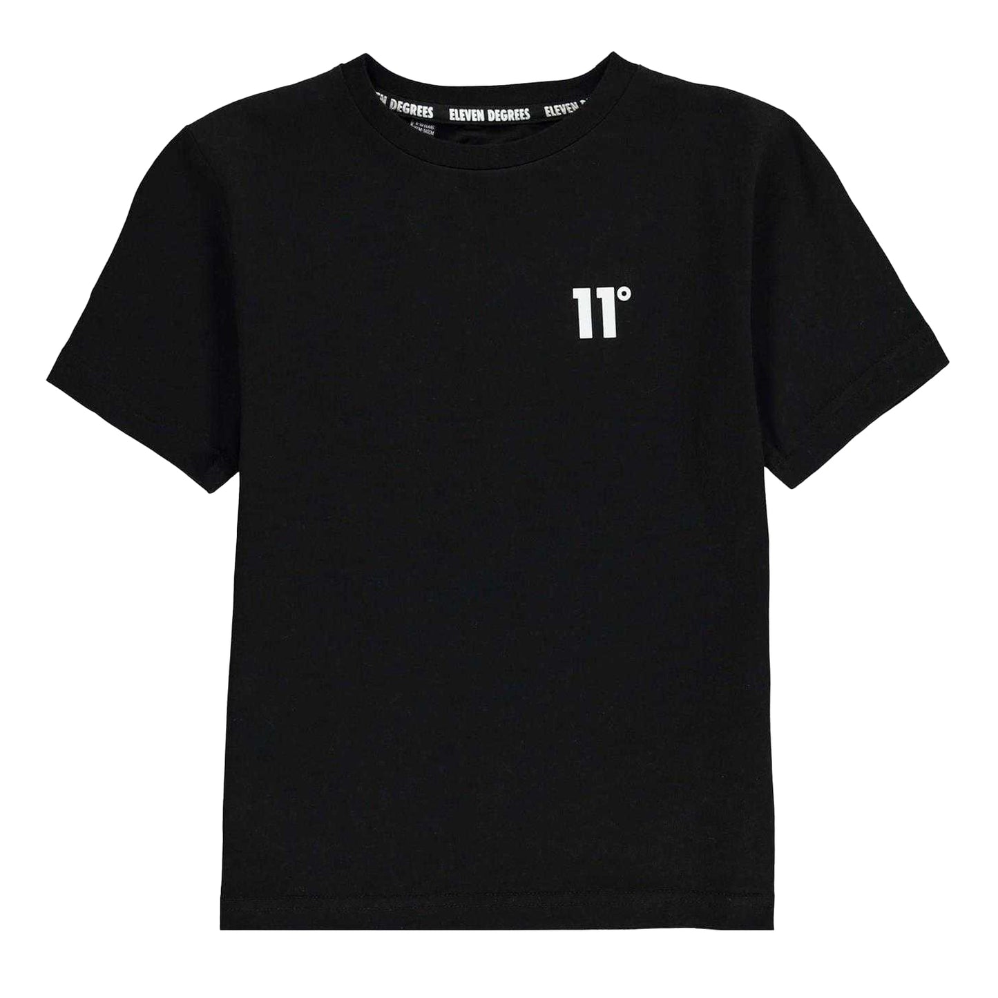 Black - Front - 11 Degrees Childrens-Kids Core T-Shirt