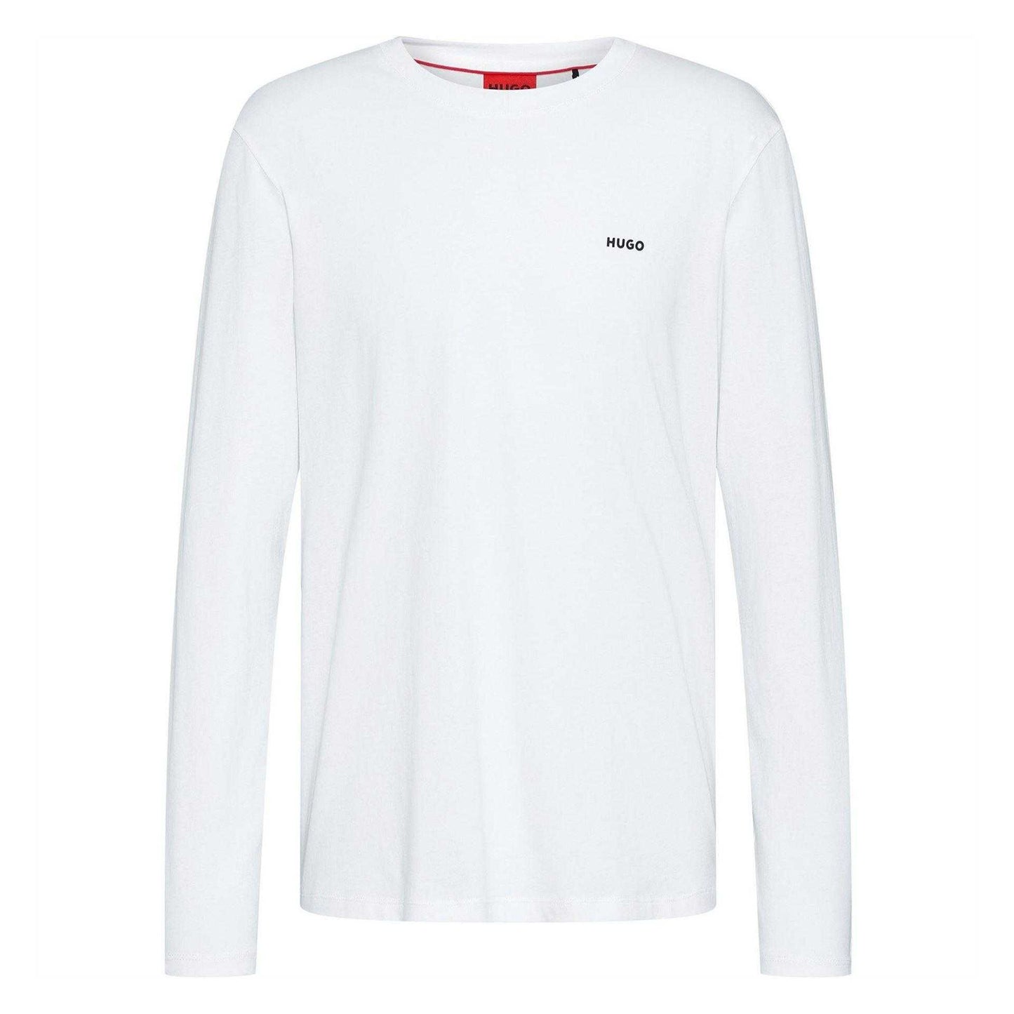 White - Front - Hugo Mens Derol Cotton Long-Sleeved T-Shirt
