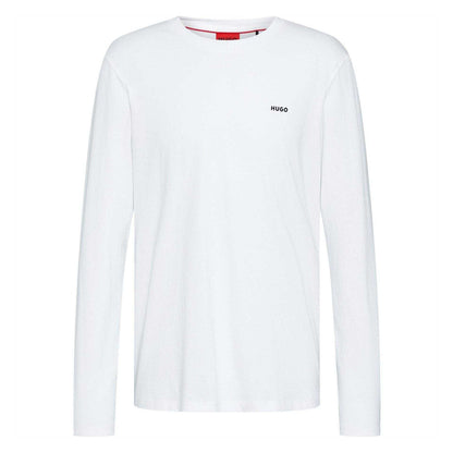 White - Front - Hugo Mens Derol Cotton Long-Sleeved T-Shirt